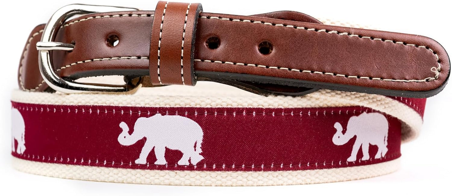 StadiumSpot Web Leather Mens Belt for All-Day Comfort and Style