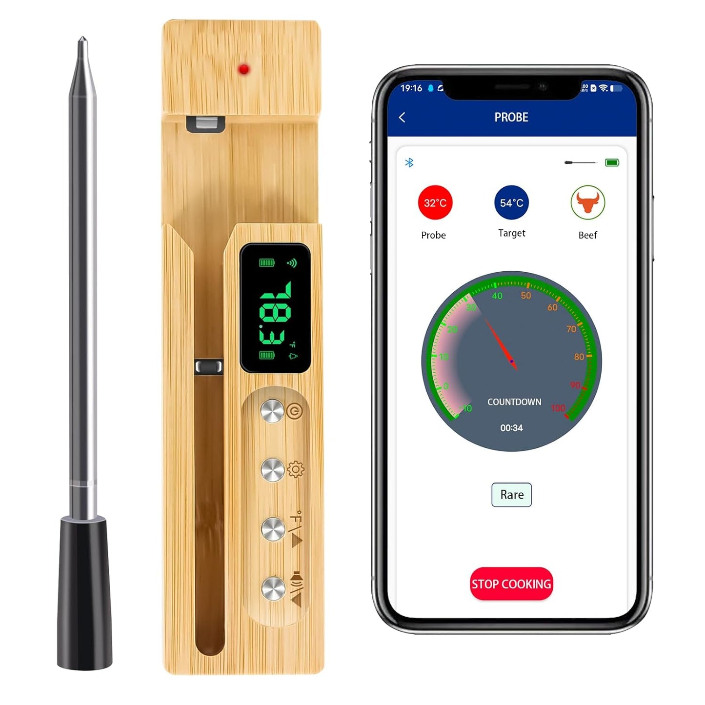 700FT Wireless Meat Thermometer - Perfect BBQ Companion!