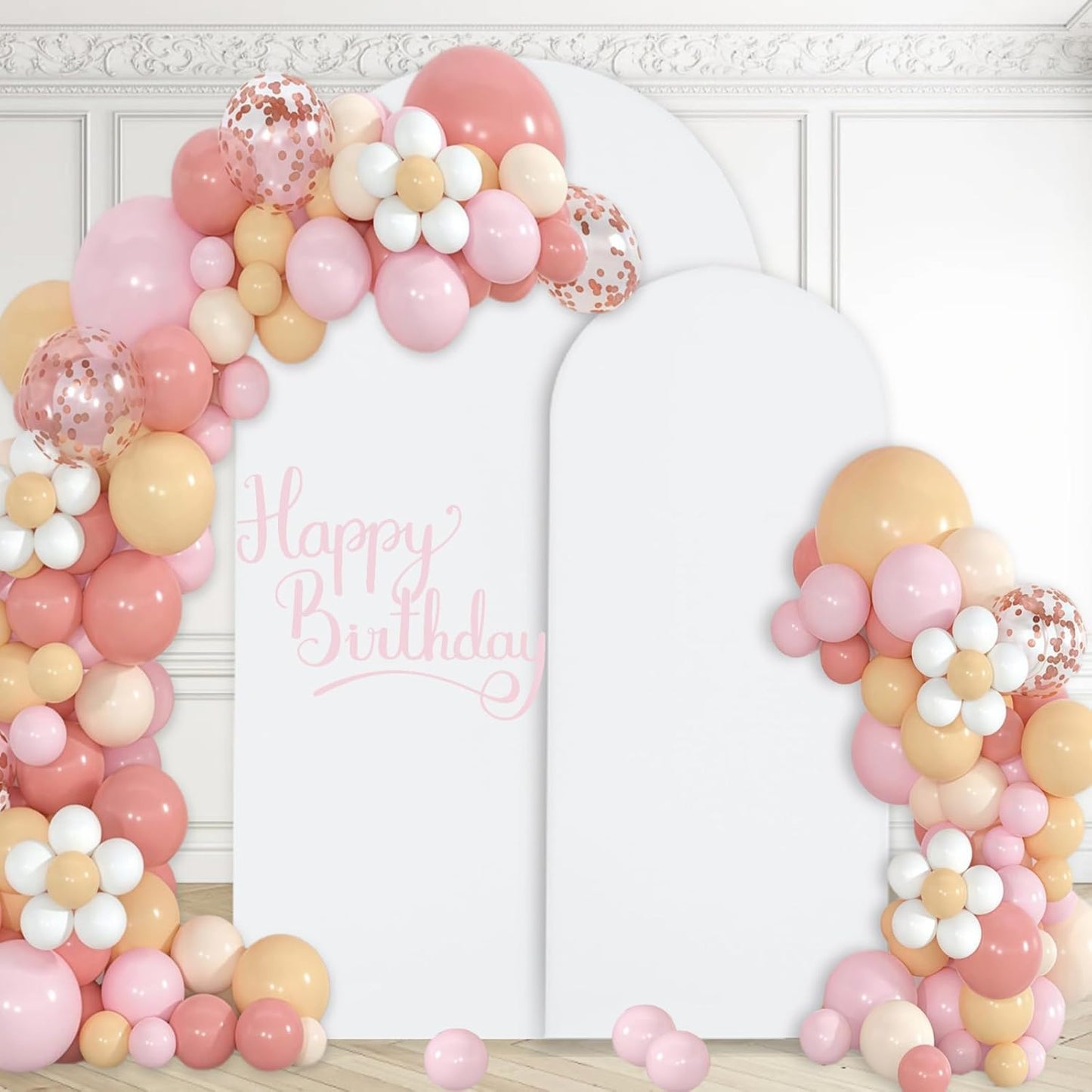 WEERRW White Arch Backdrop Cover Set for Events and Parties
