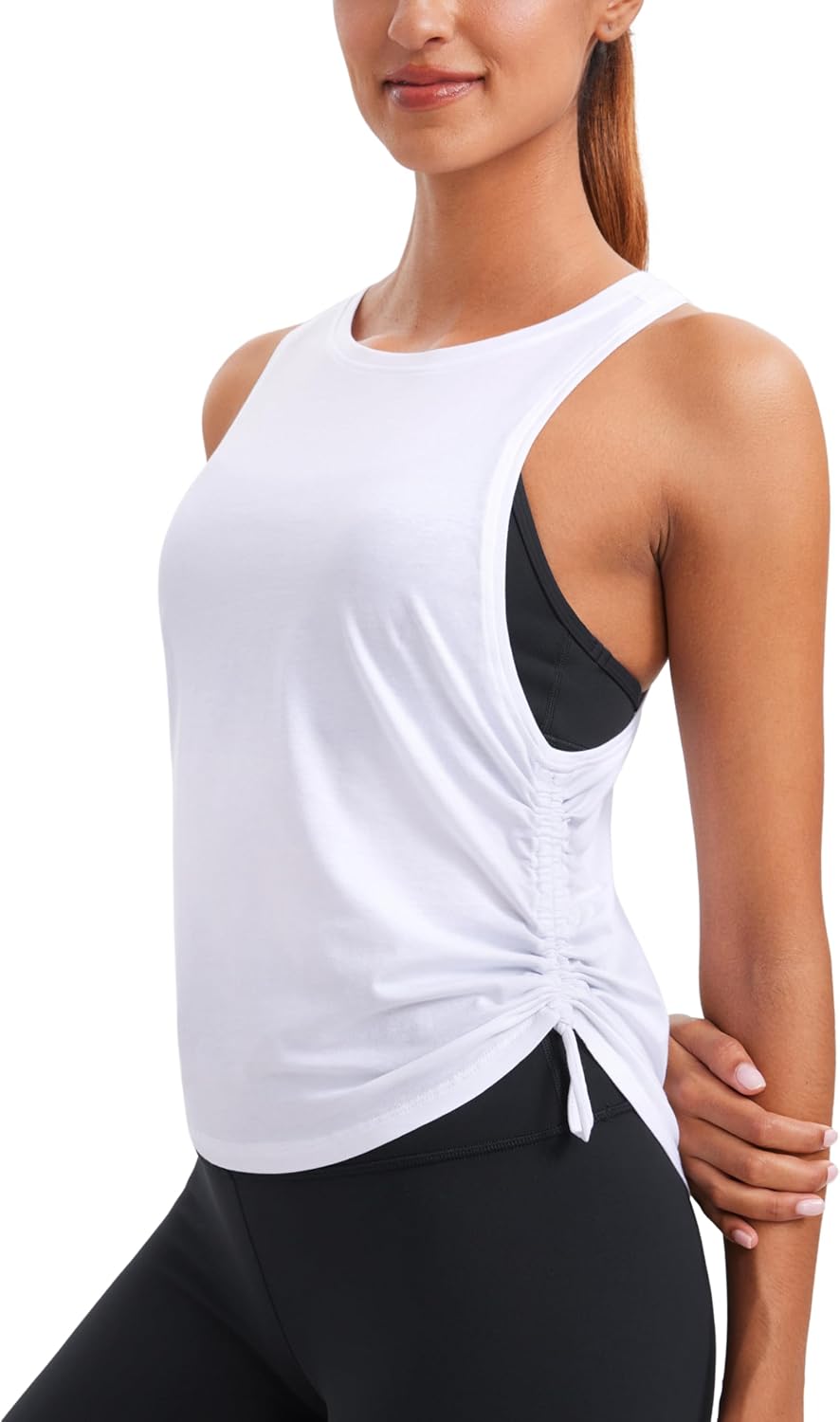 CRZ YOGA Pima Cotton Women's Racerback Tank - Ultimate Comfort