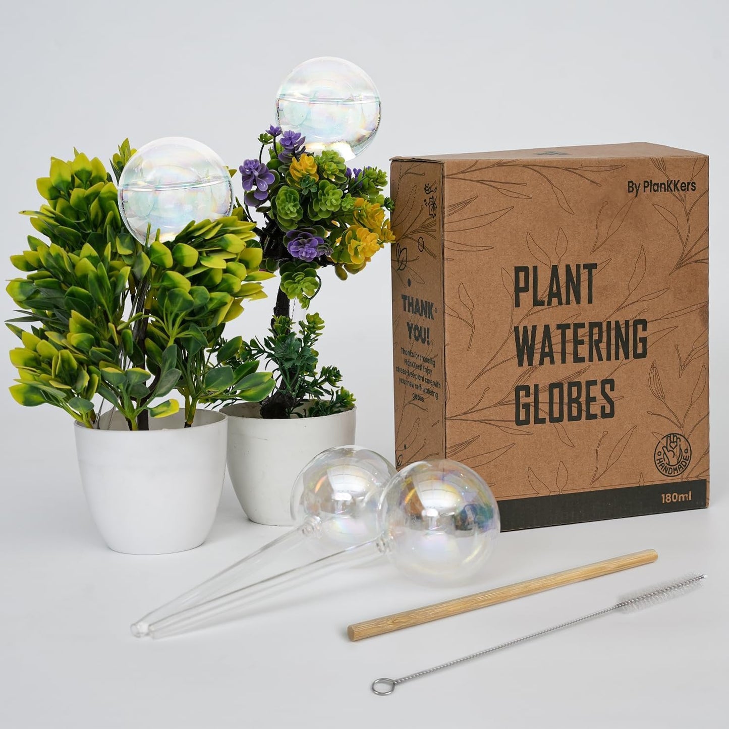 Large Iridescent Self Watering Globes for Effortless Plant Care