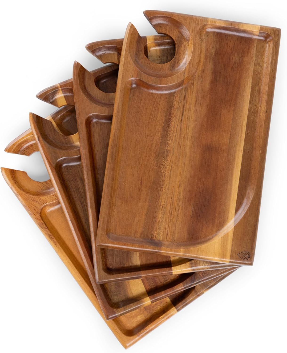 Rectangle Wine Appetizer Plates Set of 4 for Entertaining