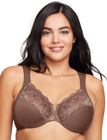 Glamorise Women's Plus Size Low Cut Wonderwire Lace Bra Review