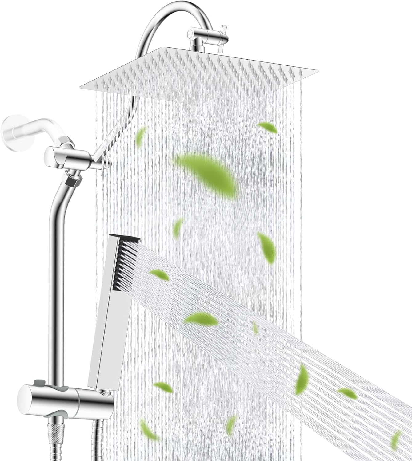 Hibbent All Metal High Pressure 12ft' Rainfall Shower Head Combo