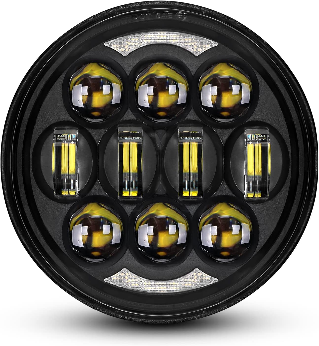 DOT Approved 80W 5-3/4in Round LED Headlight for Harley Bikes