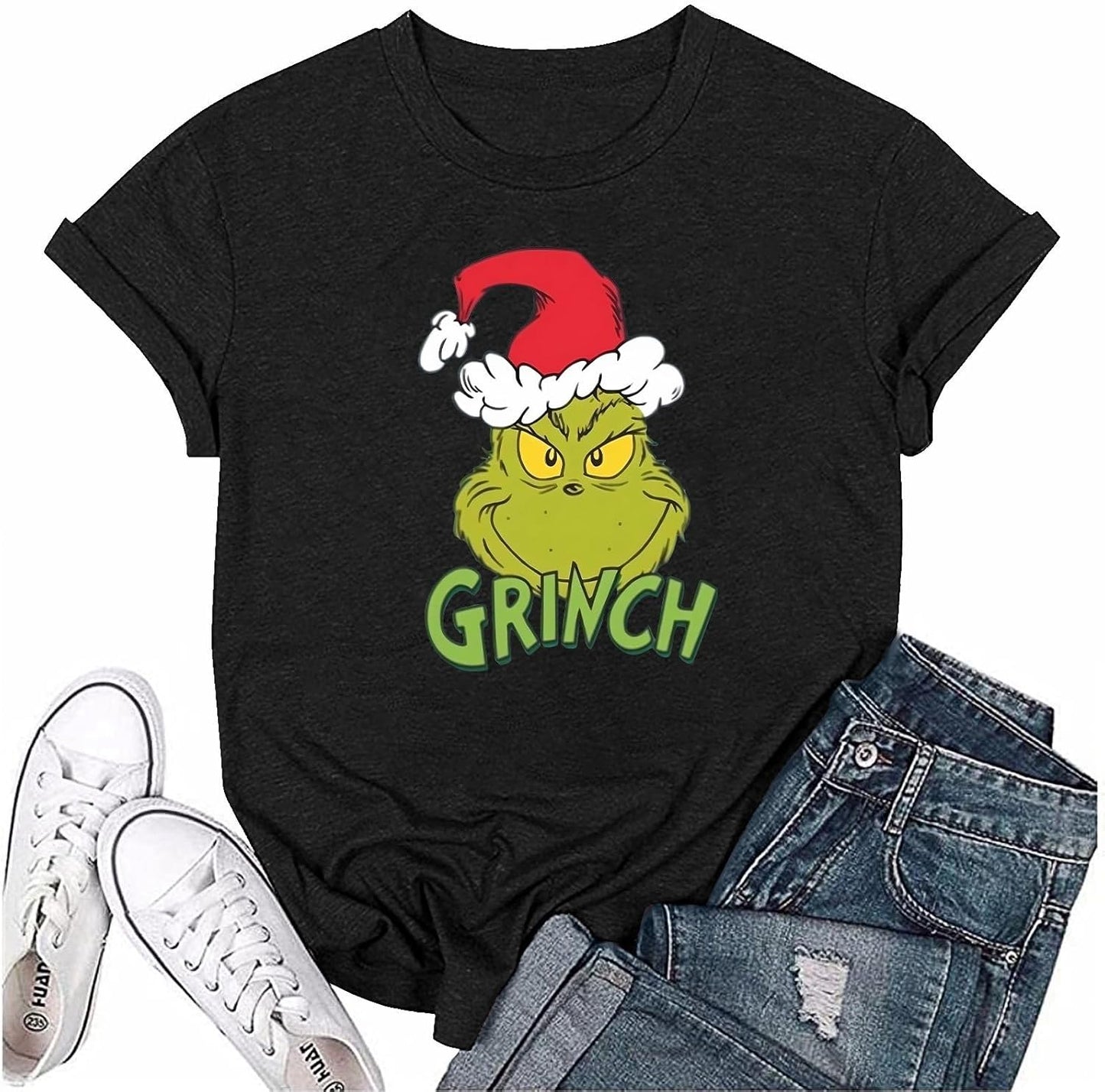 Xmas Funny Graphic Tee for Women - Festive Holiday Style