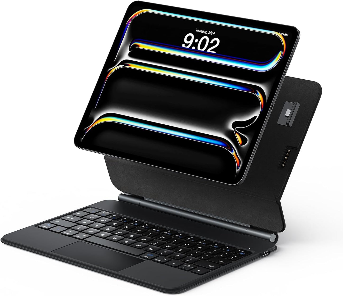 Magic Keyboard Case: Auto-Connect, No Charging, Multi-Touch Trackpad
