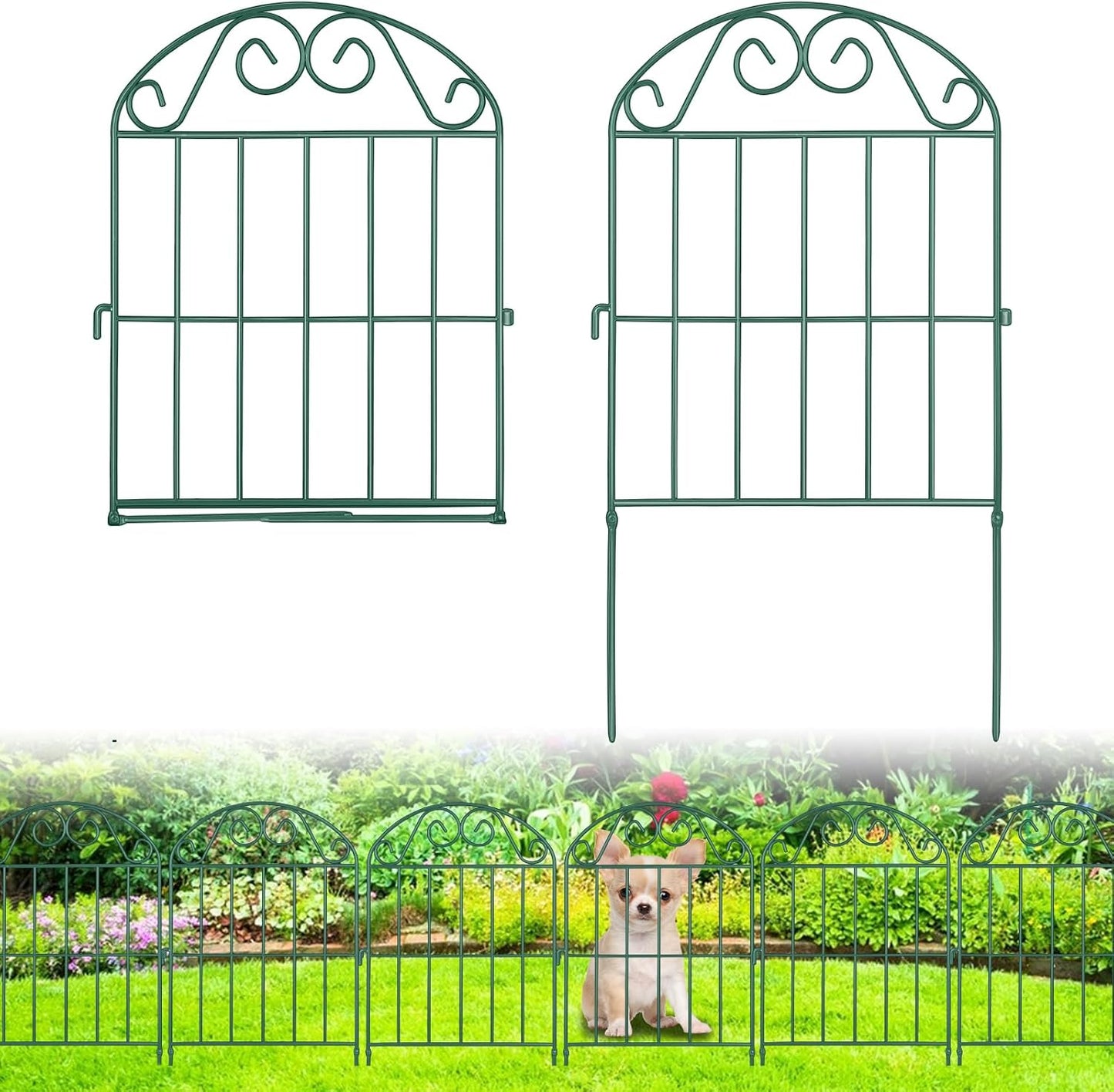 Collapsible Garden Fence for Dogs and Rabbits - 26 Ft Long