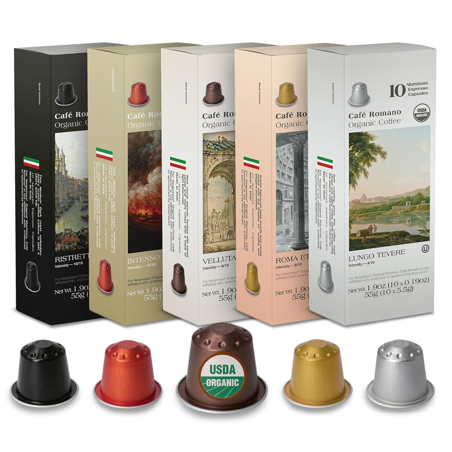 100-Pack Organic Caf Romano Espresso Pods