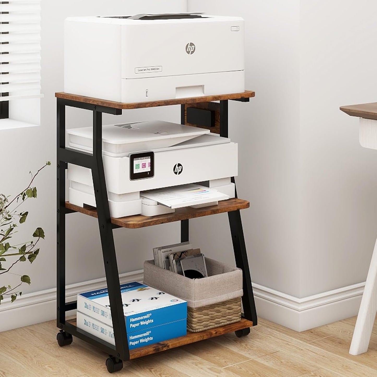 Natwind 3 Tier Printer Stand with Charging - Organize in Style!