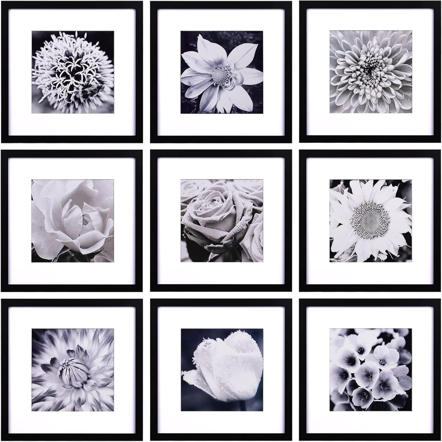 Yaetm 12x12 Picture Frames Set of 9 for Stunning Displays