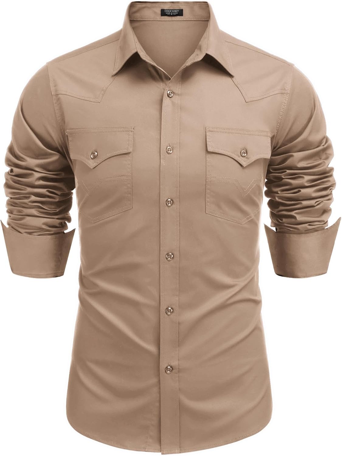 COOFANDY Men's Western Cowboy Shirts for Casual Style and Comfort