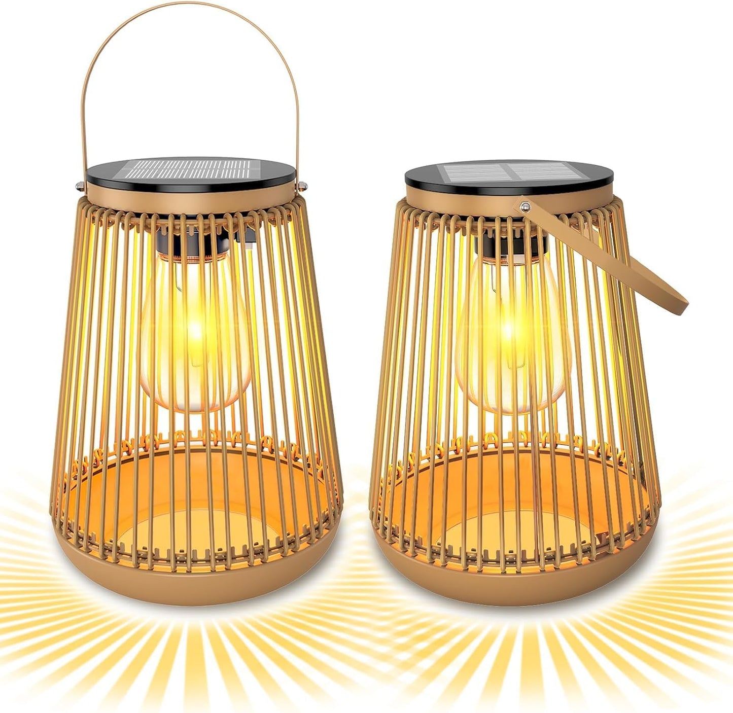 Solar Lanterns Outdoor Waterproof Hanging Lights for Garden Decor