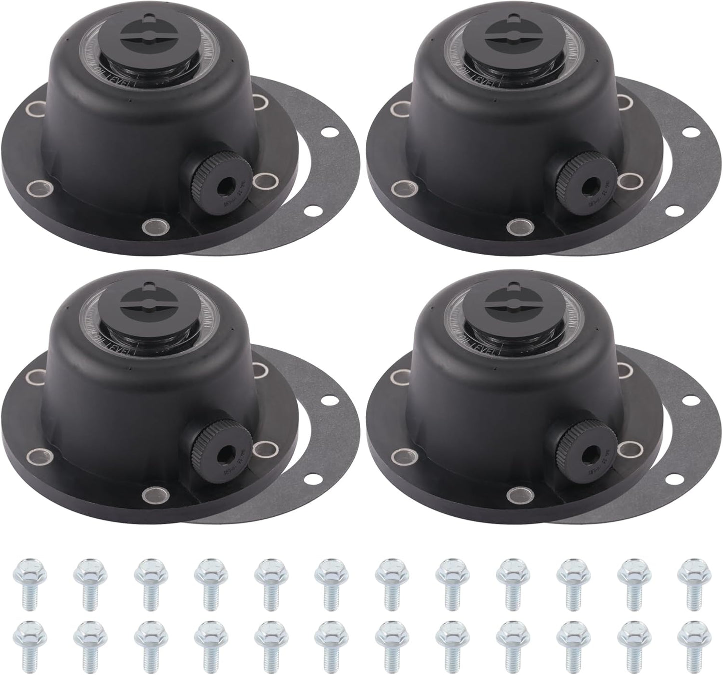 4PCS Composite Steer Hub Cap for Trailer Axle with Gaskets