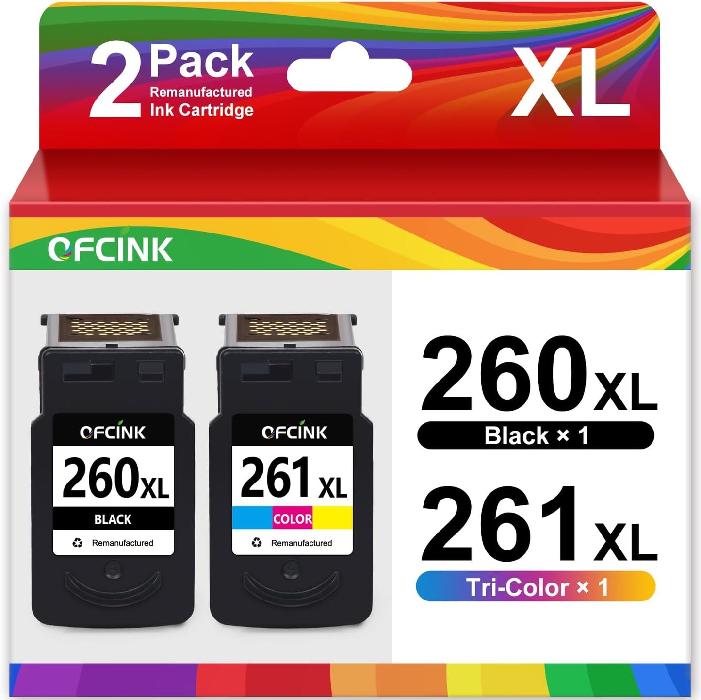 PG-260 XL CL-261 XL Compatible Ink Cartridges for Canon Printers