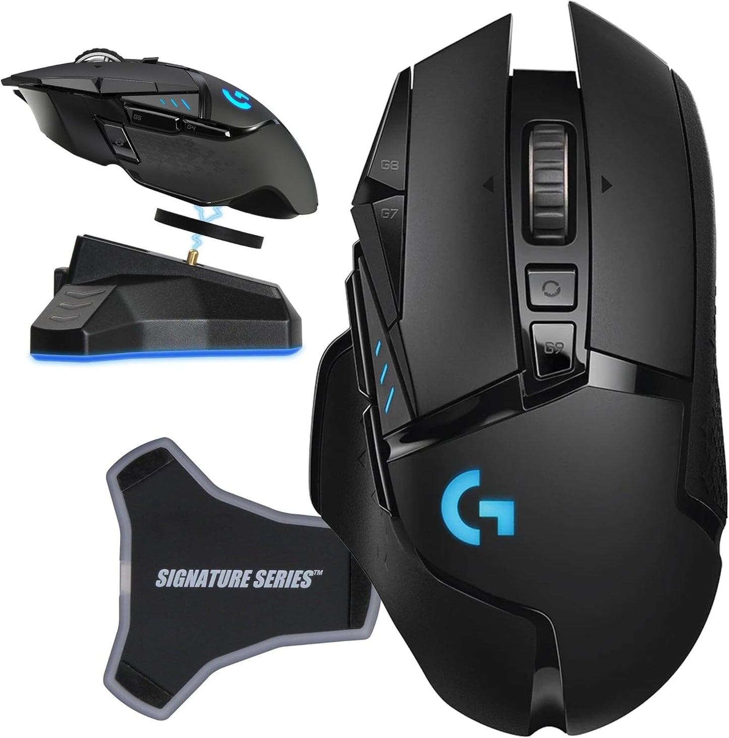 Logitech G502 Lightspeed Gaming Mouse | Wireless, Hero Sensor, 25,600 DPI - Certified