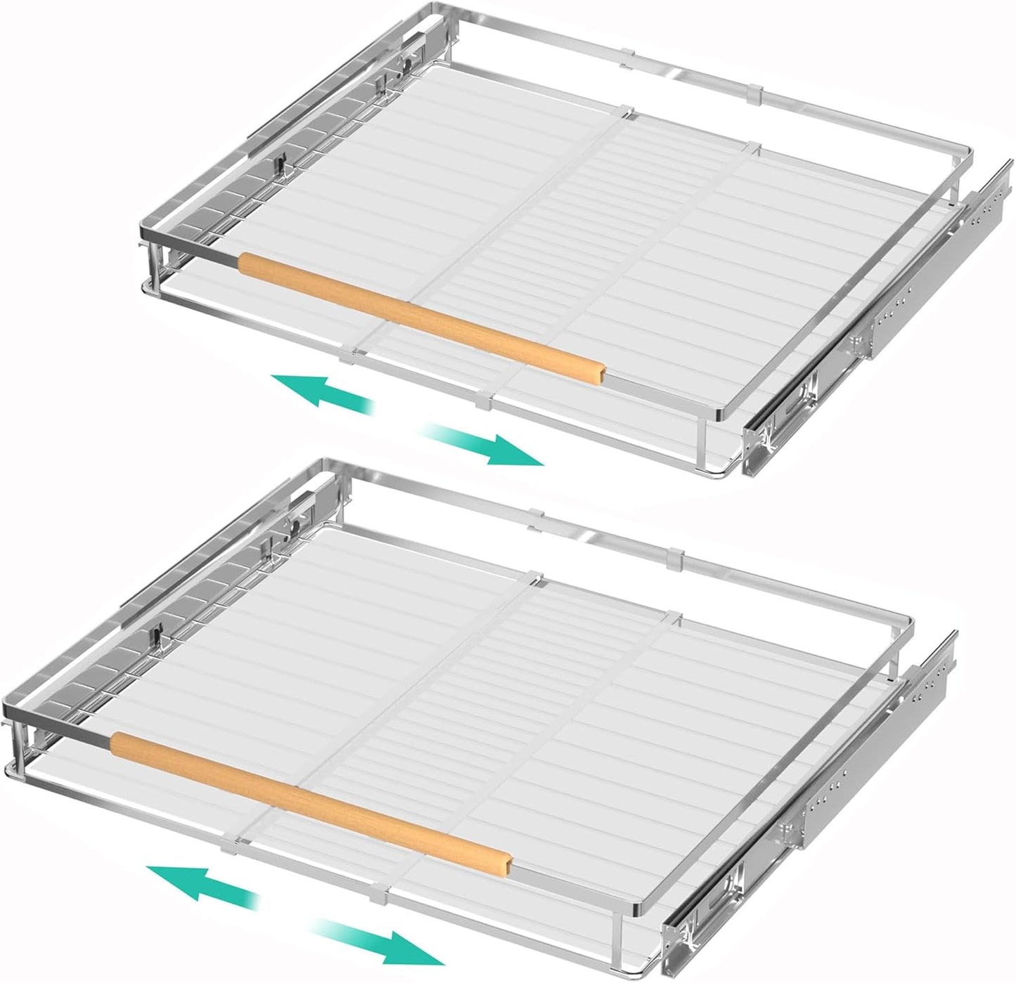 Pull Out Cabinet Drawer Shelf Organizer for Kitchen Storage
