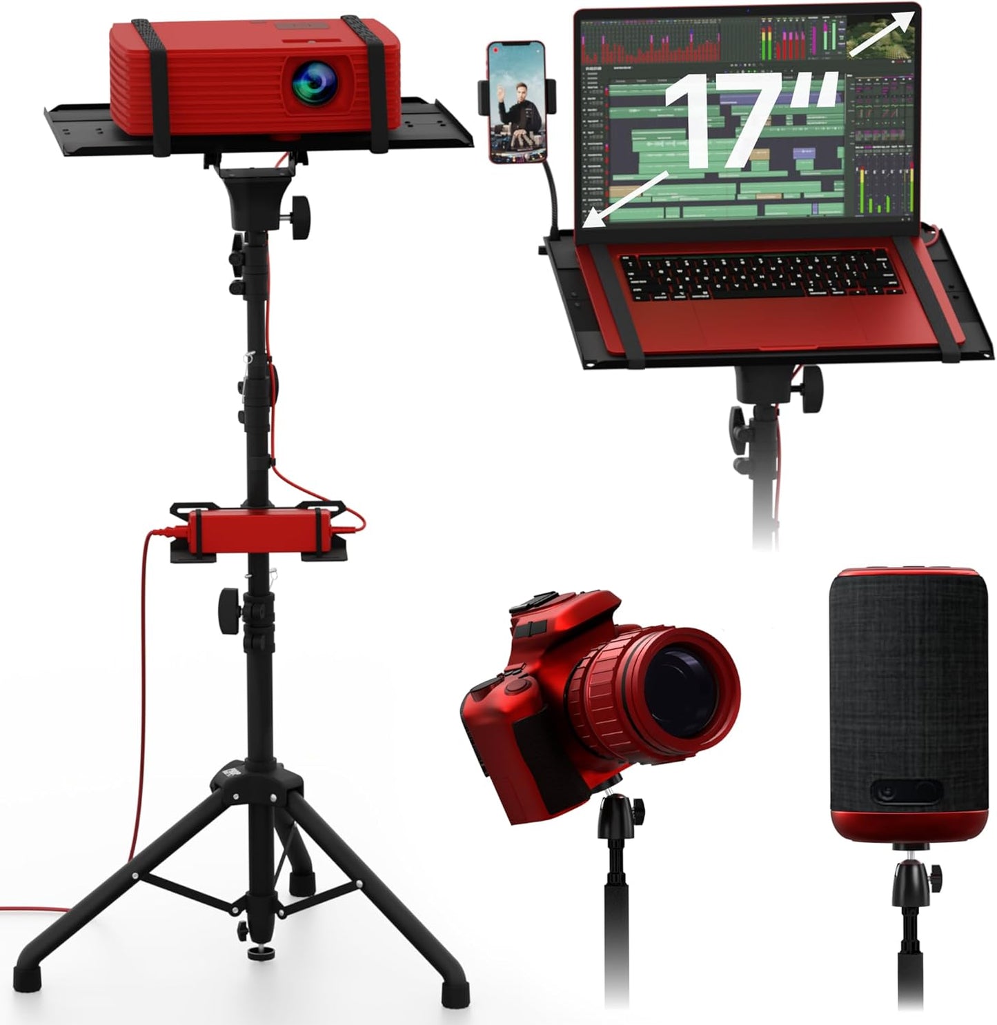PropVue Portable Tripod Stand for Projectors & Devices