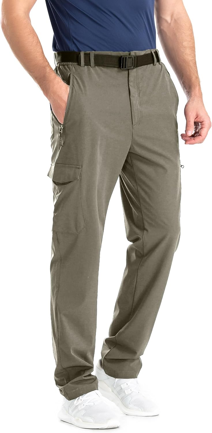 Men's Elastic-Waist Travel Pant for Comfort and Versatility