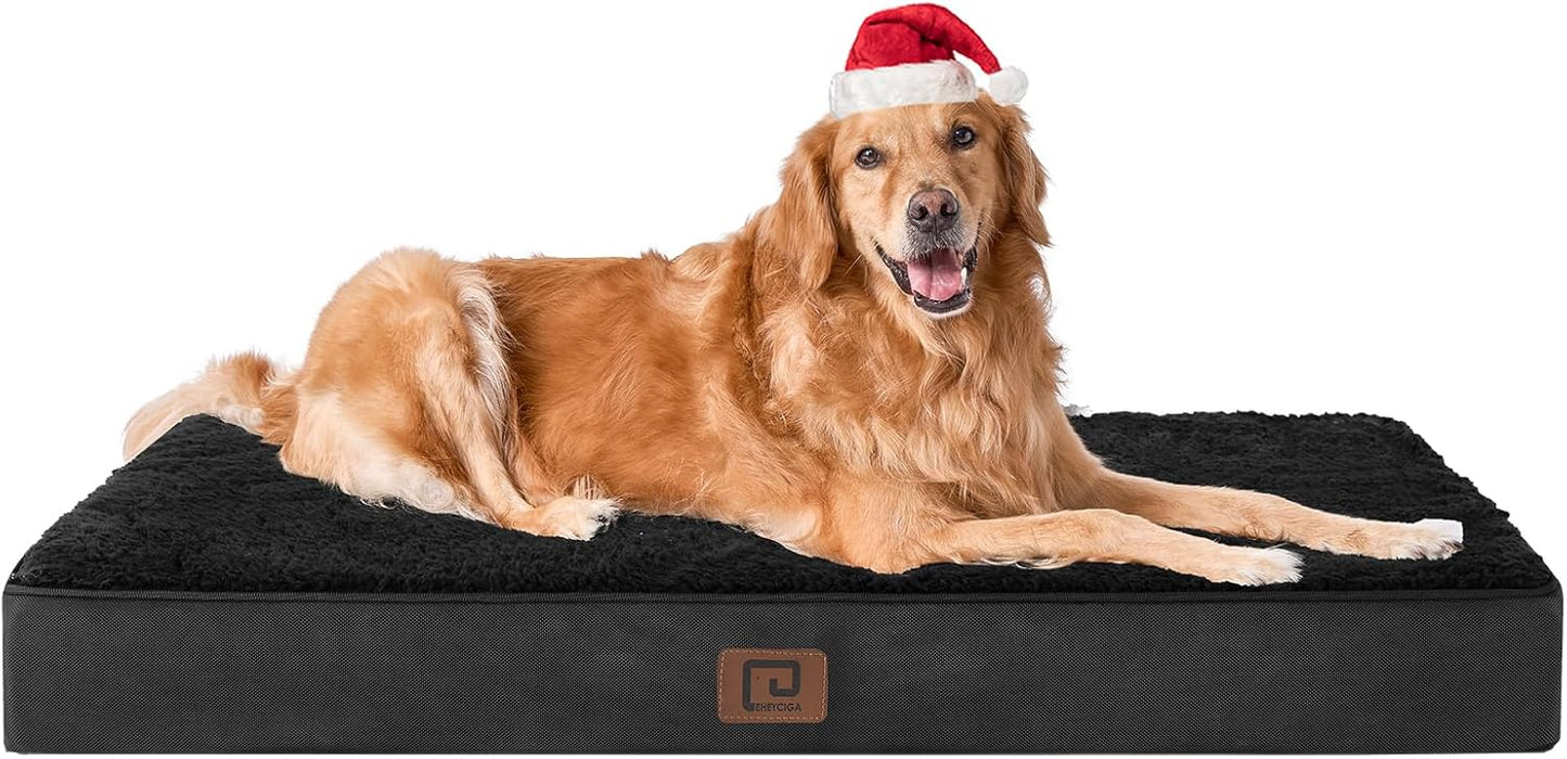 EHEYCIGA Orthopedic XL Dog Bed for Extra Large Dogs, Black