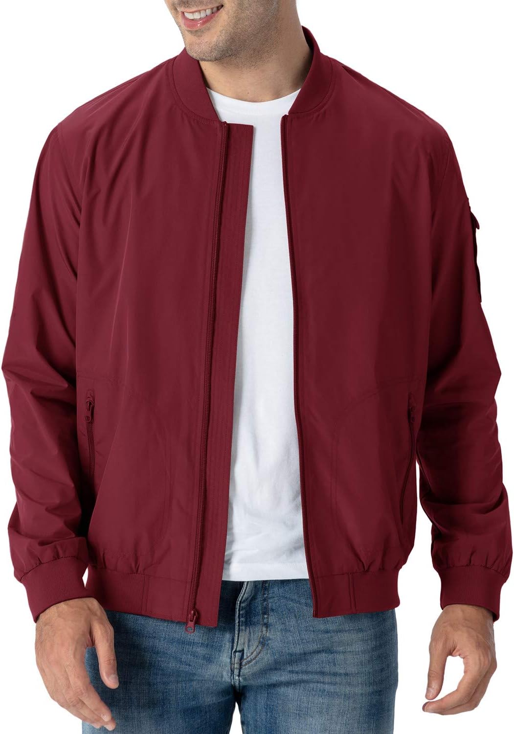 Rdruko Men's Lightweight Bomber Jacket for Casual Fashion