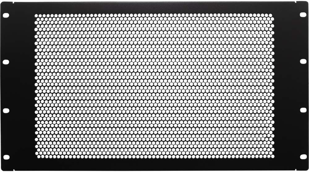 Navepoint 6U Blank Rack Mount Panel Spacer with Venting Black