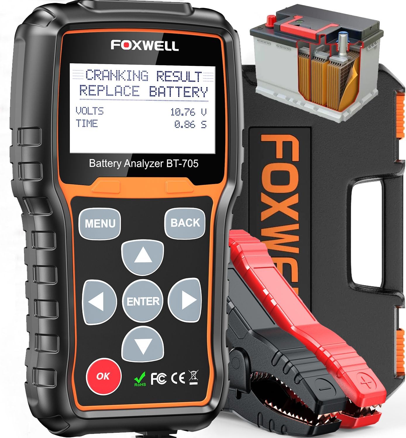 FOXWELL BT705 Car Battery Tester - Efficient Analysis