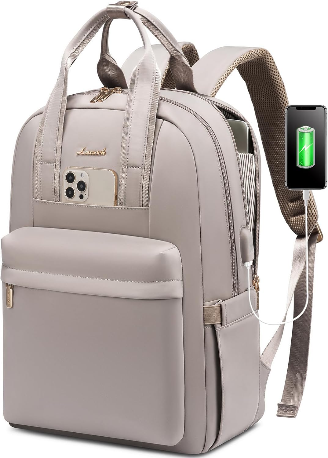 LOVEVOOK Laptop Backpack Purse for Women with USB Port