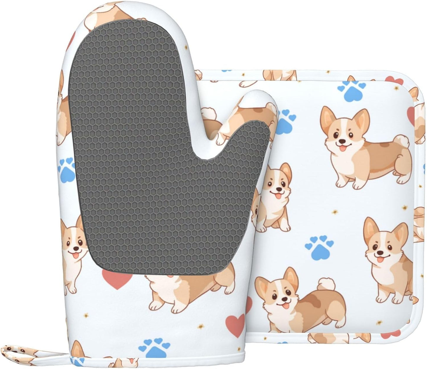Silicone Dog Oven Mitts Set - Cute & Heat Resistant!