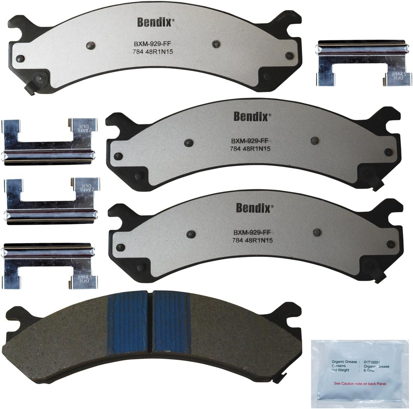 Bendix Fleet Metlok MKD784FM Front Brake Pads for Heavy-Duty Vehicles