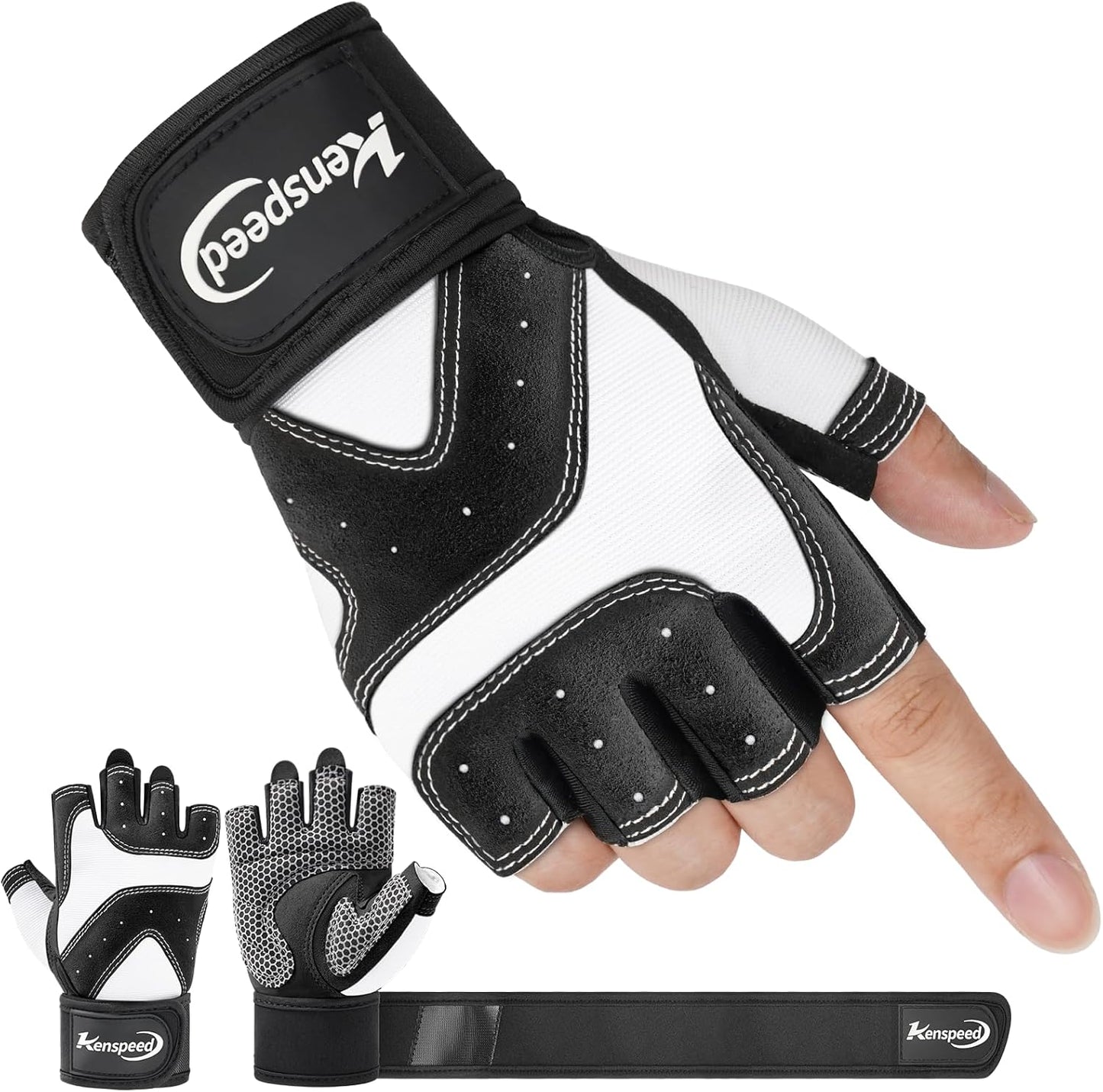 Kenspeed Workout Gloves: Full Palm Protection & Wrist Support