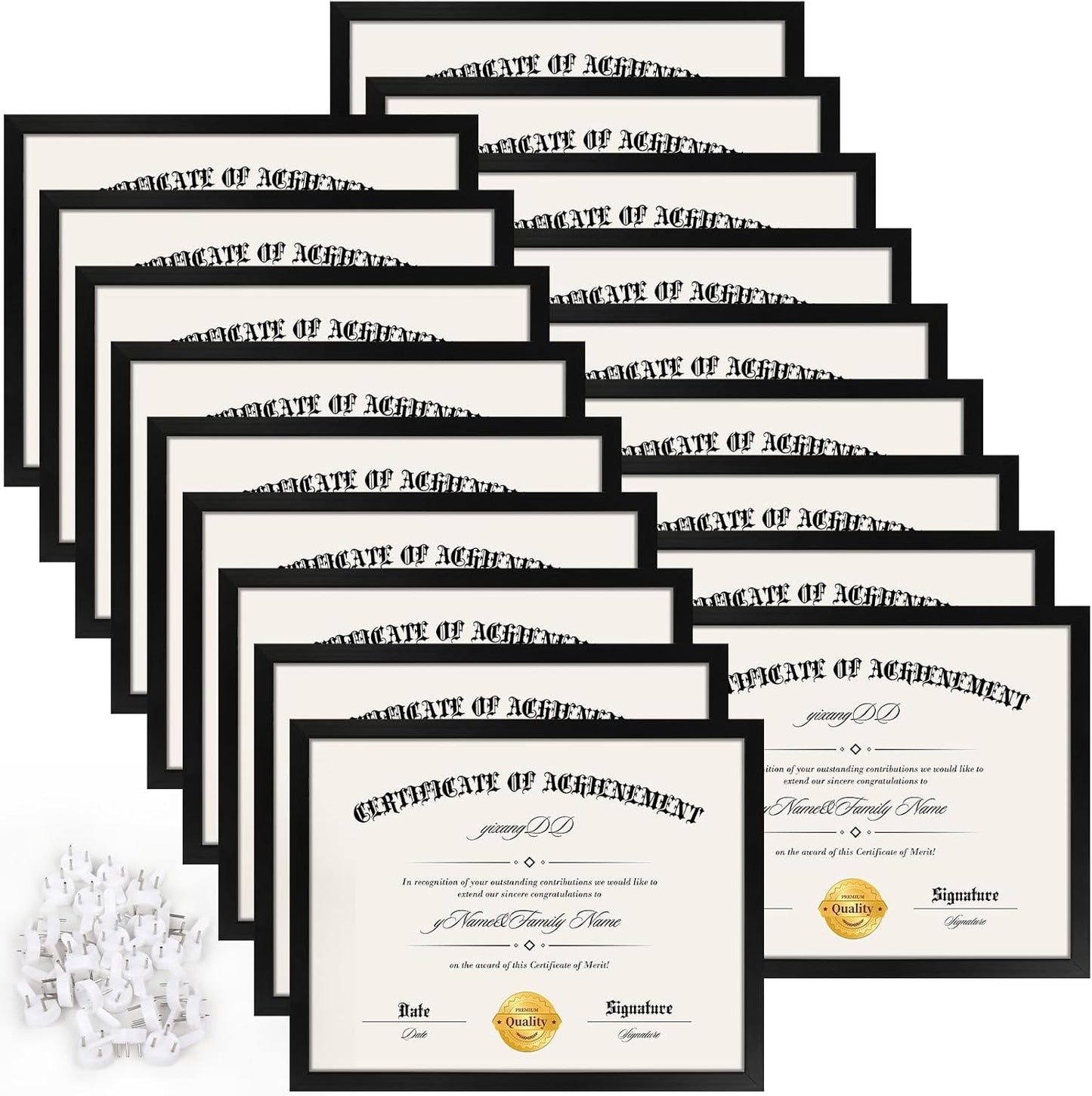 YixangDD 18 Pack Certificate Frames for 8.5 x 11 Displays