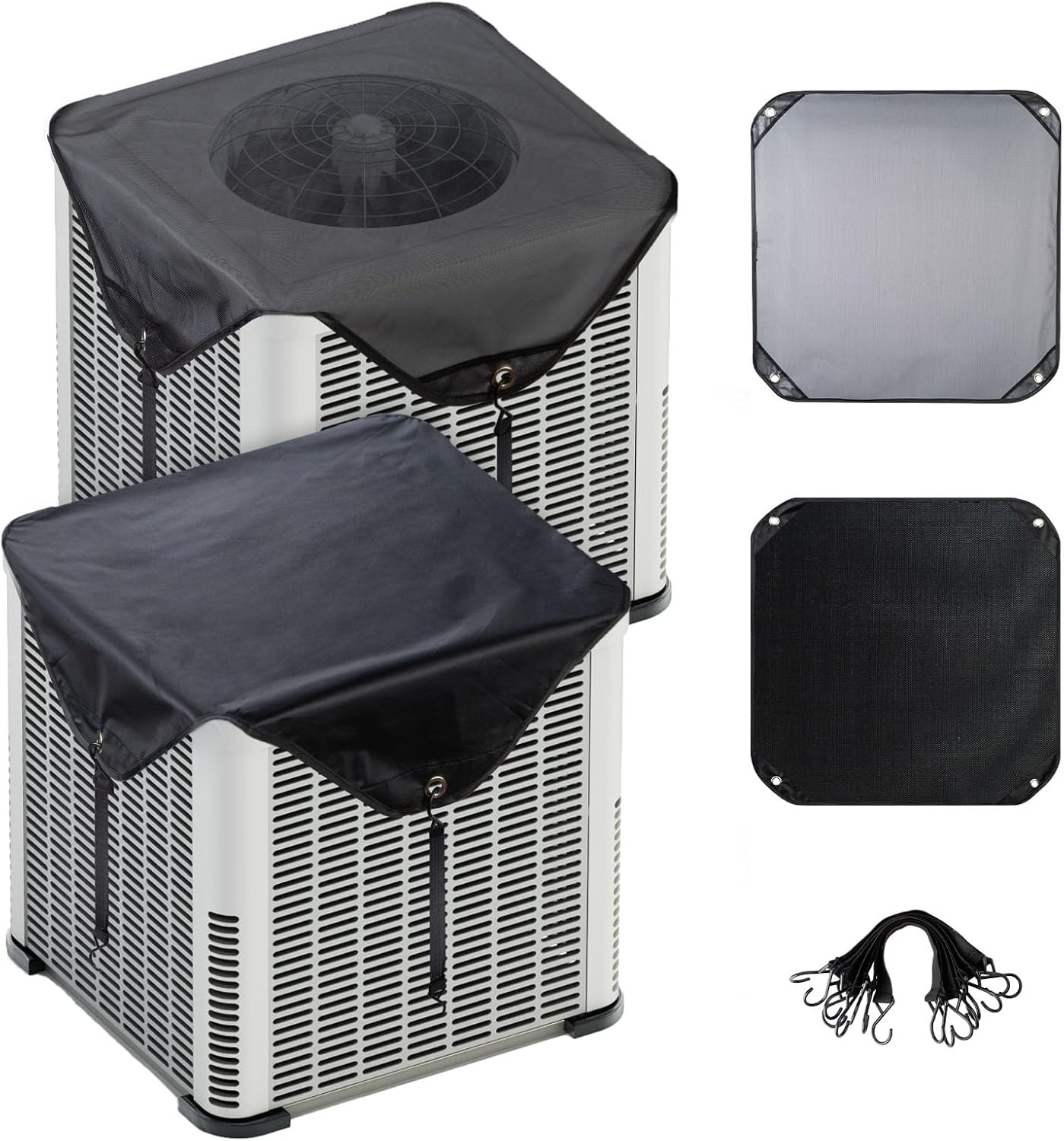 All-Weather Air Conditioning Cover Set - Black, 36x36