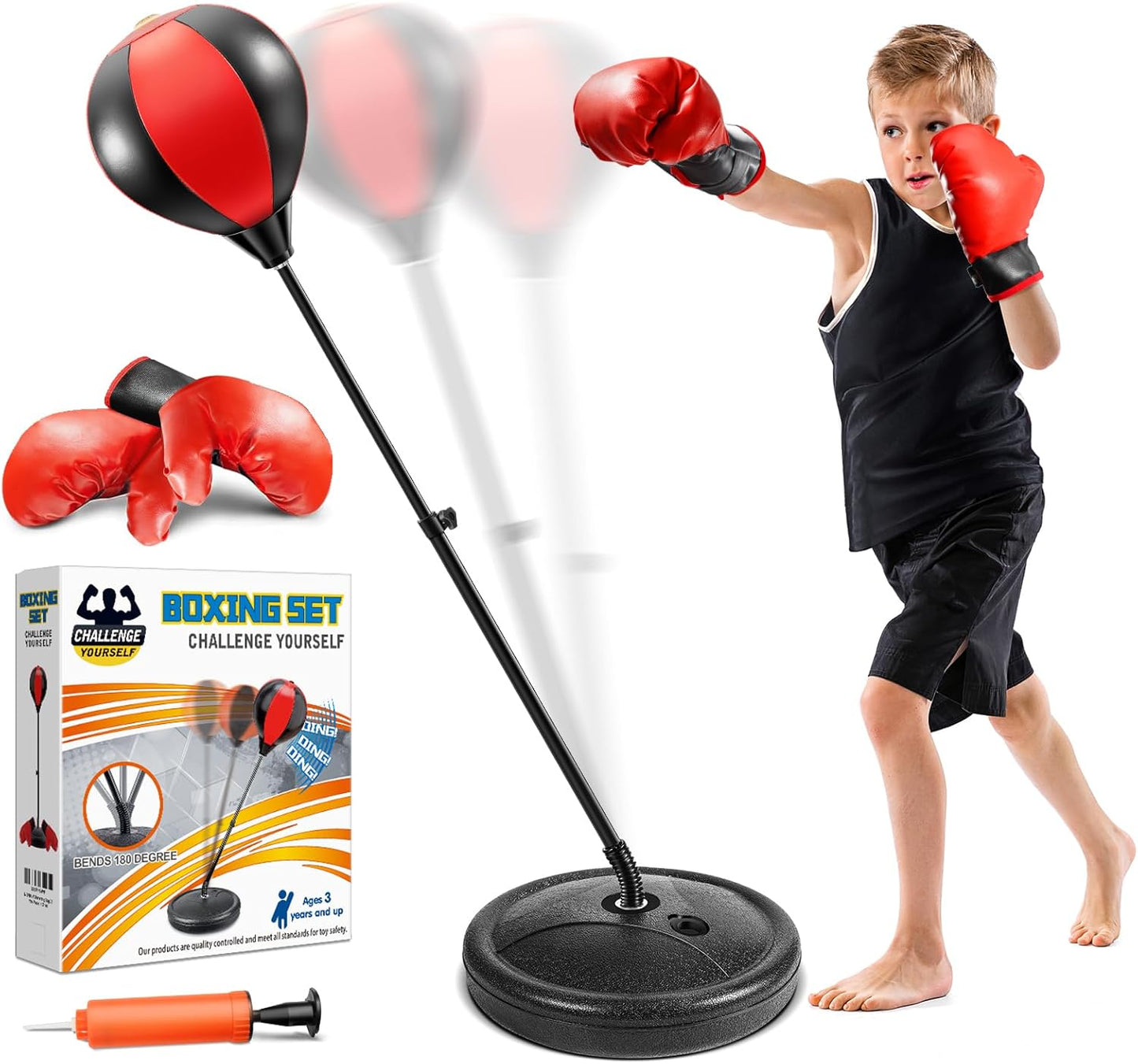 Adjustable Kids Punching Bag Set - Fun & Fit!