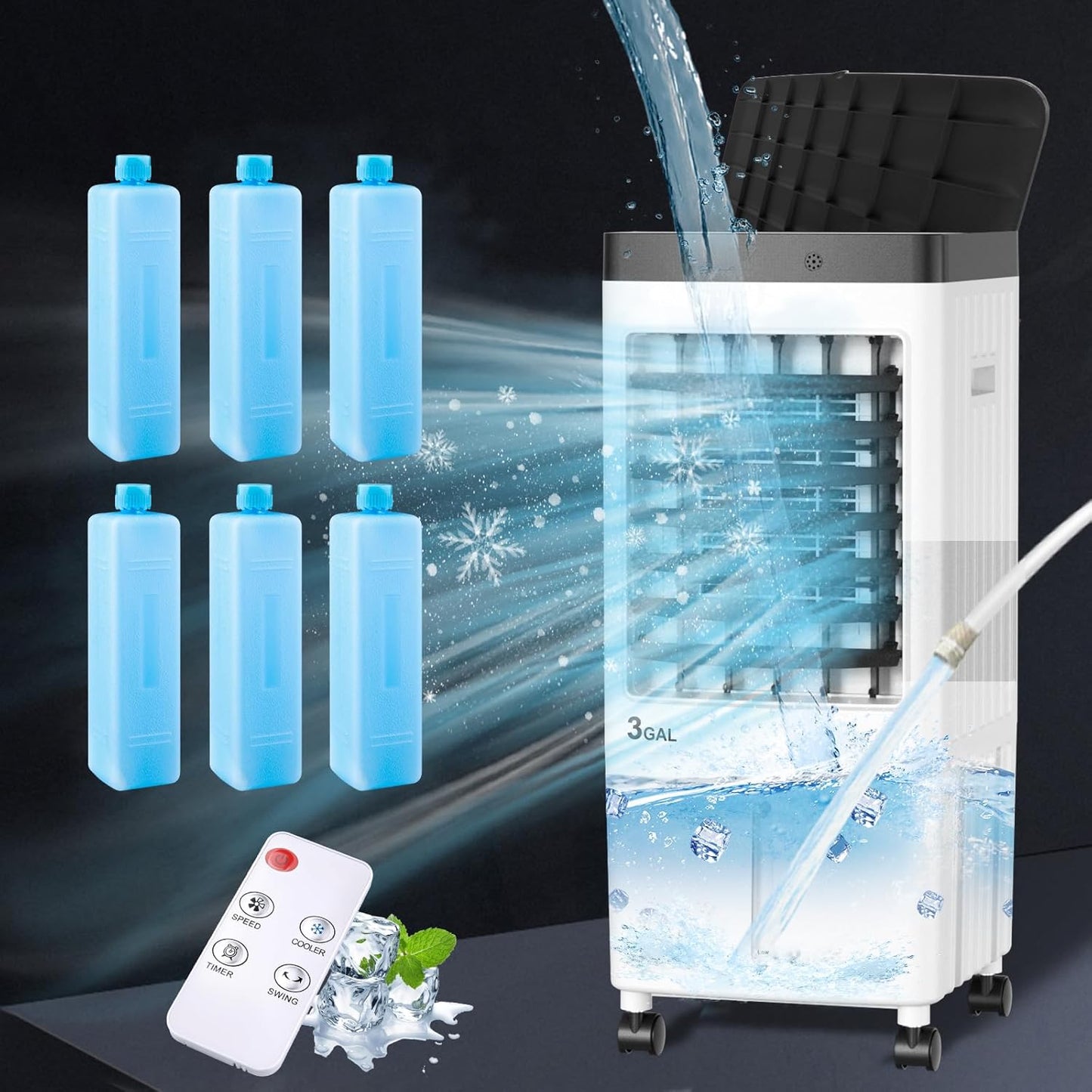 Portable Air Conditioners with 3.2Gal Tank for Efficient Cooling