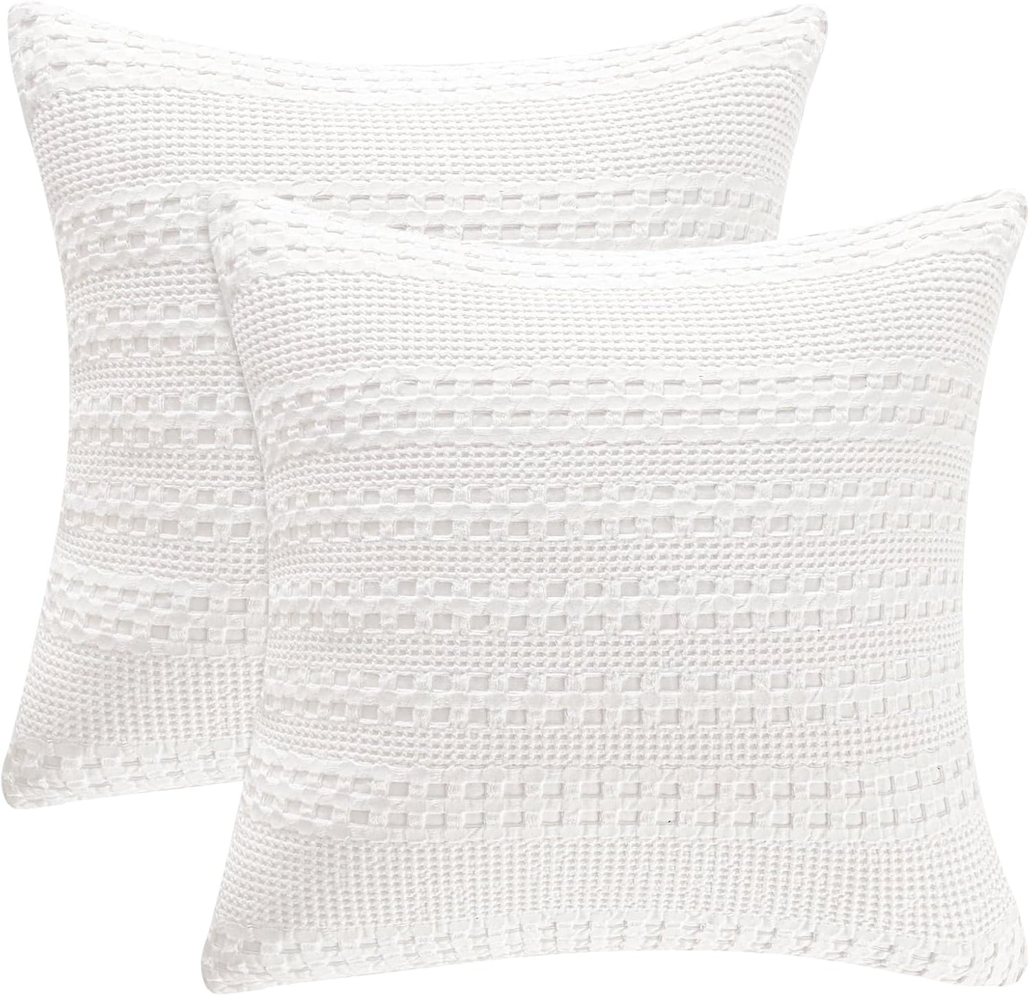 100% Cotton Waffle Weave Euro Sham Covers for Elegant Decor