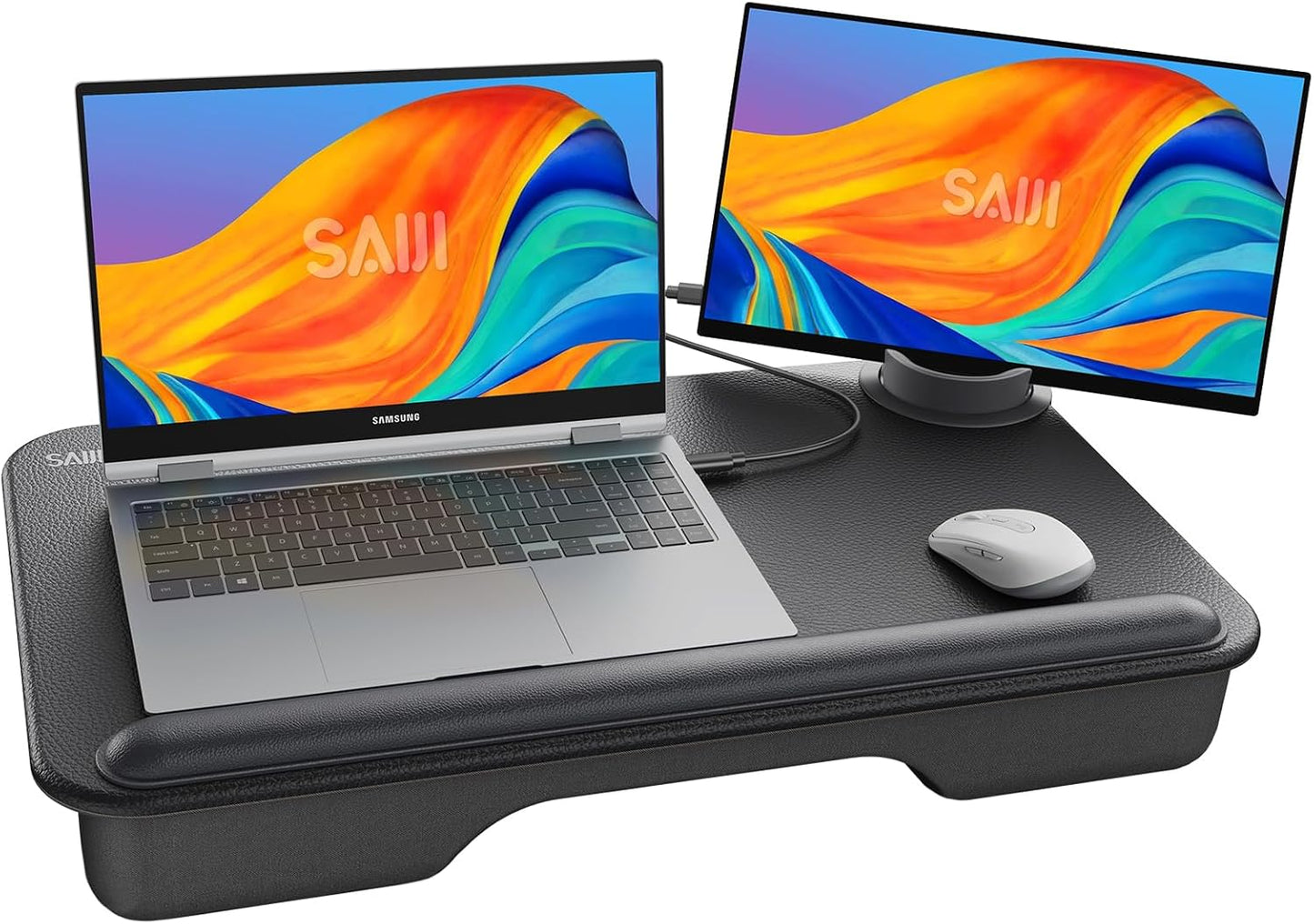 SAIJI Laptop Lap Desk - Ergonomic Cushioned Workspace