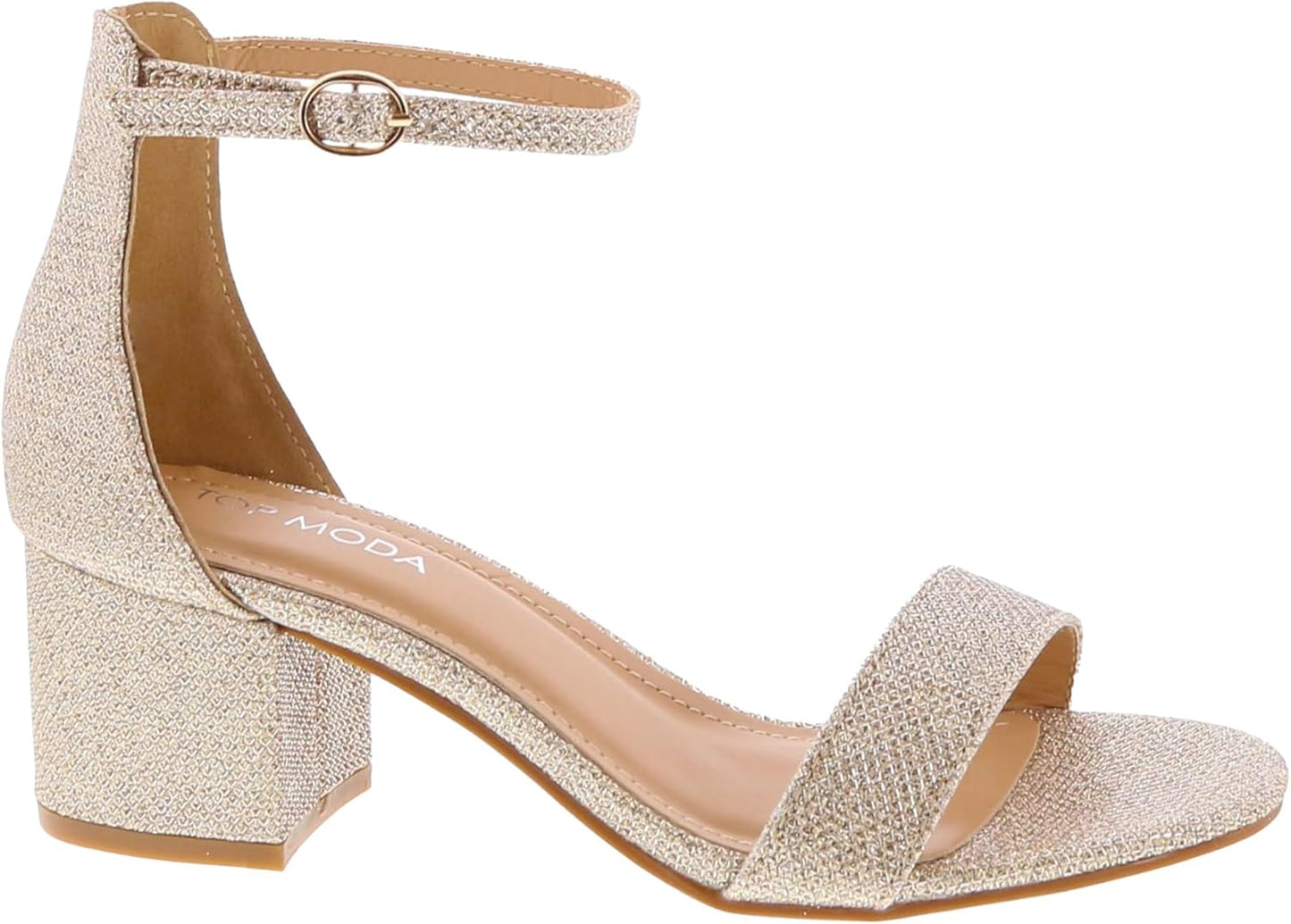Chic Ankle Strap Block Heel Sandals for Weddings and Parties