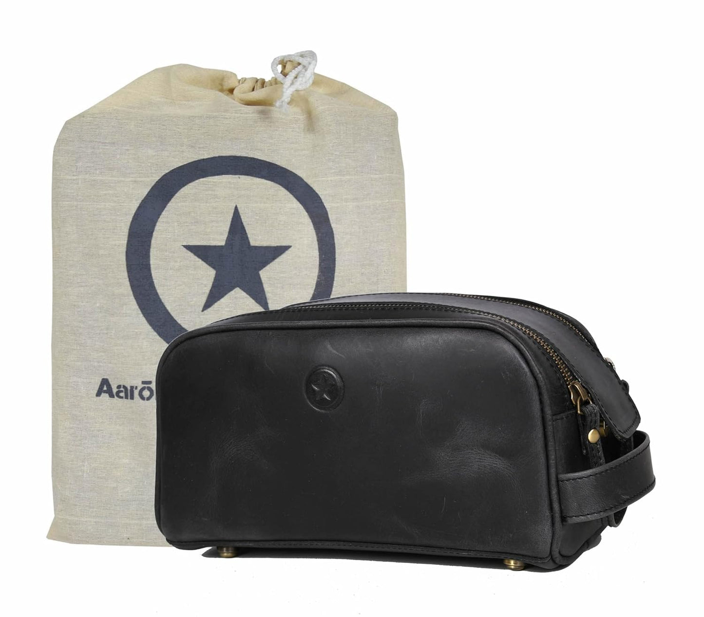 10 Premium Leather Toiletry Travel Pouch for Stylish Grooming