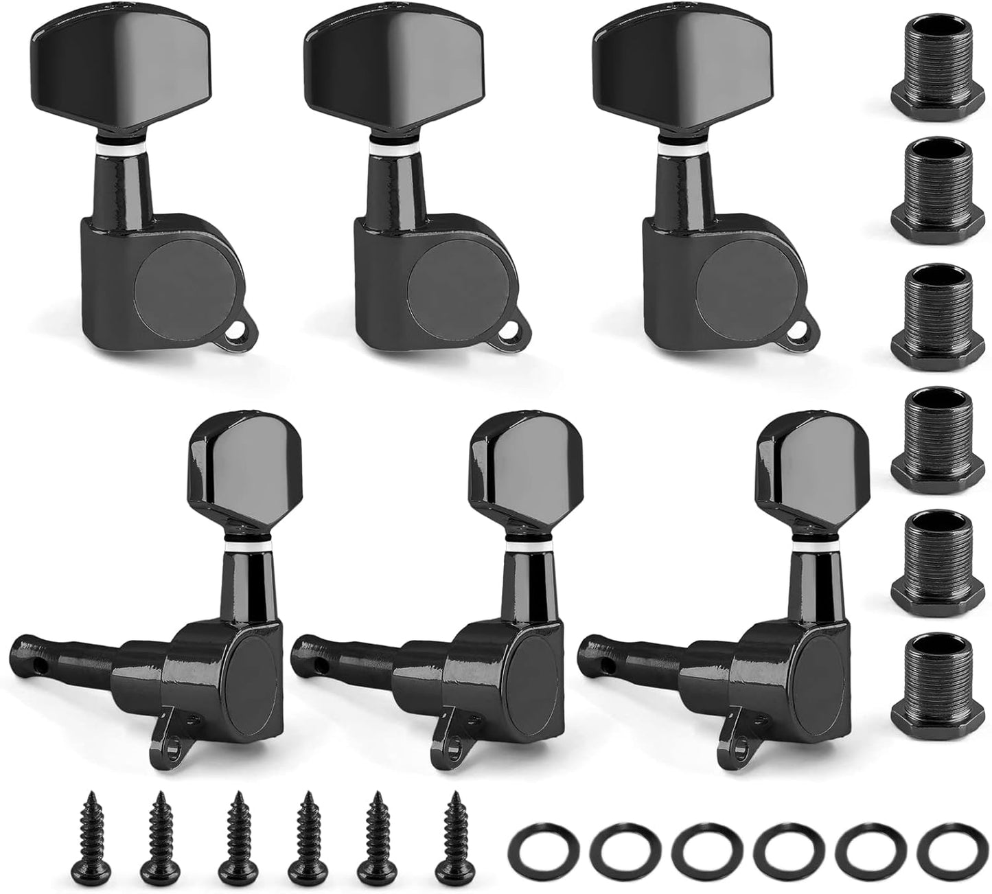 Improved Precision Tuning: Jiozermi Black Sealed Guitar Tuners