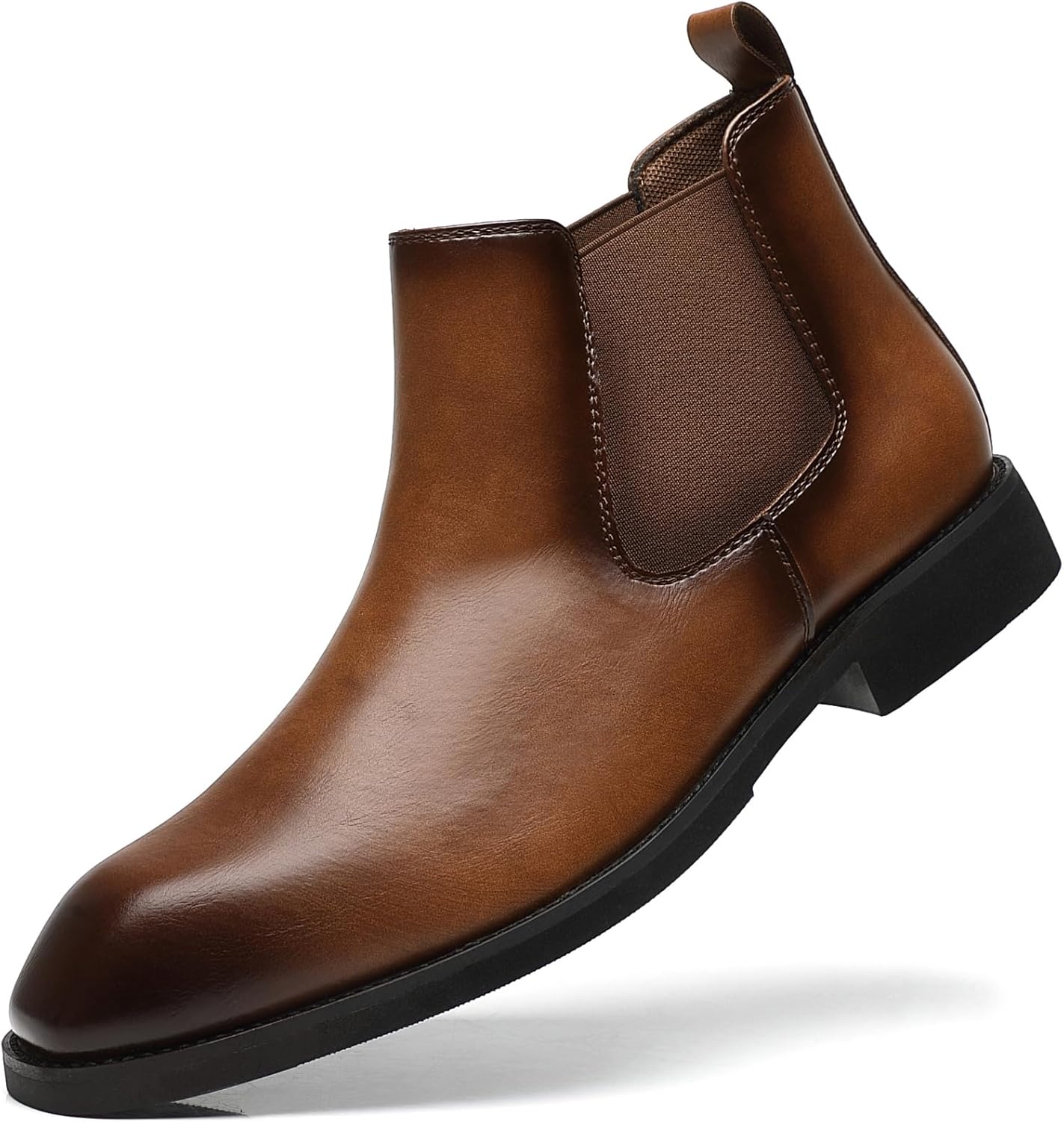 SANNAX Men's Chelsea Boots: Classic Leather Ankle Dress Shoes