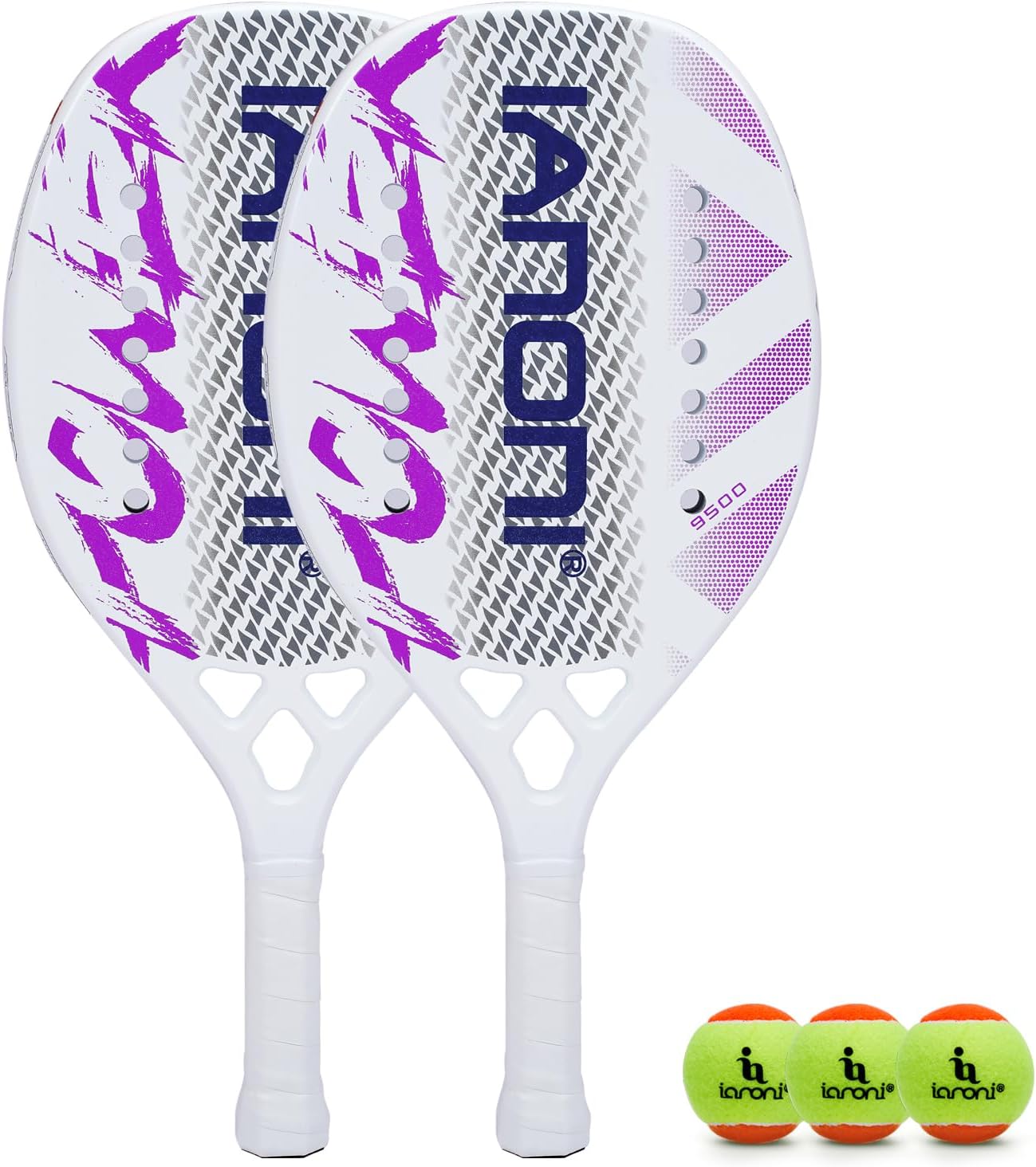 Beach Tennis Paddle Racket Carbon Fiber EVA Memory Foam Core