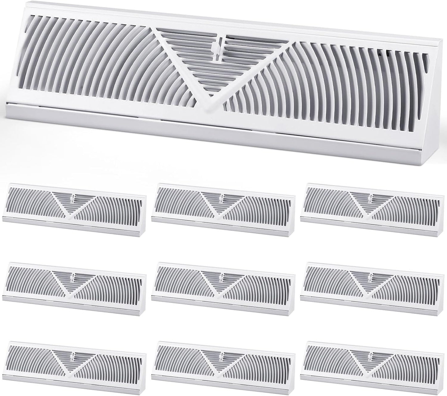 10 Pack 18 Inch Baseboard Register Vent Covers for Home Use