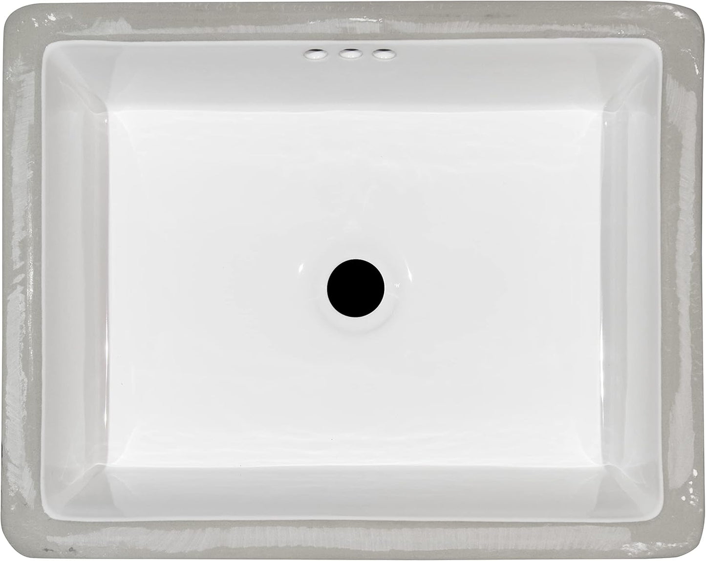MSI 17x13 inch Flat Rectangle Porcelain Bathroom Vessel Sink
