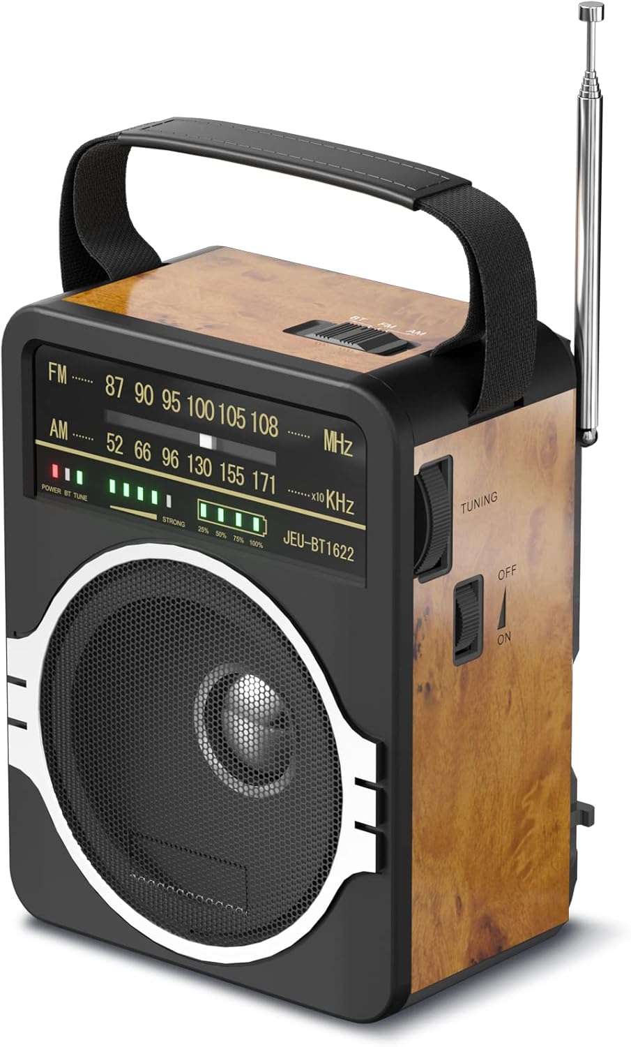 Portable AM FM Radio with Bluetooth 5.0 and Loud Speaker