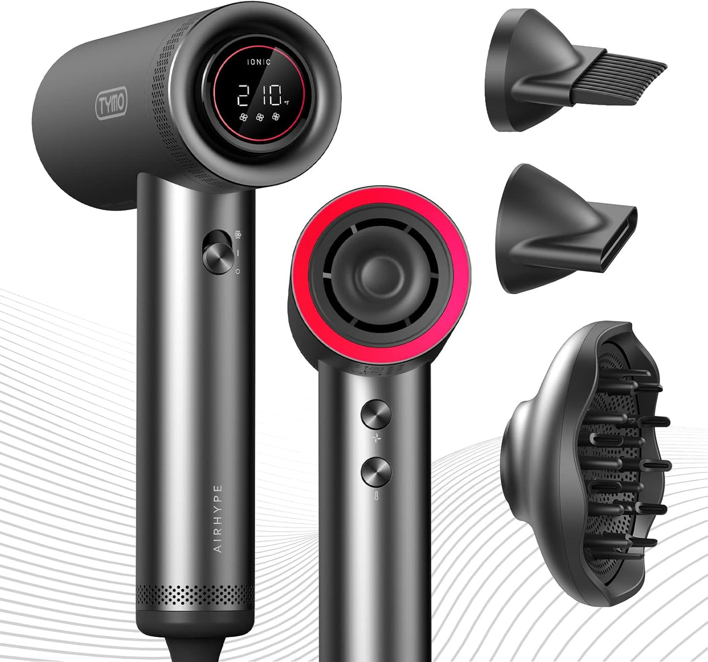 TYMO 1500W Ionic Hair Dryer: Fast Drying Power