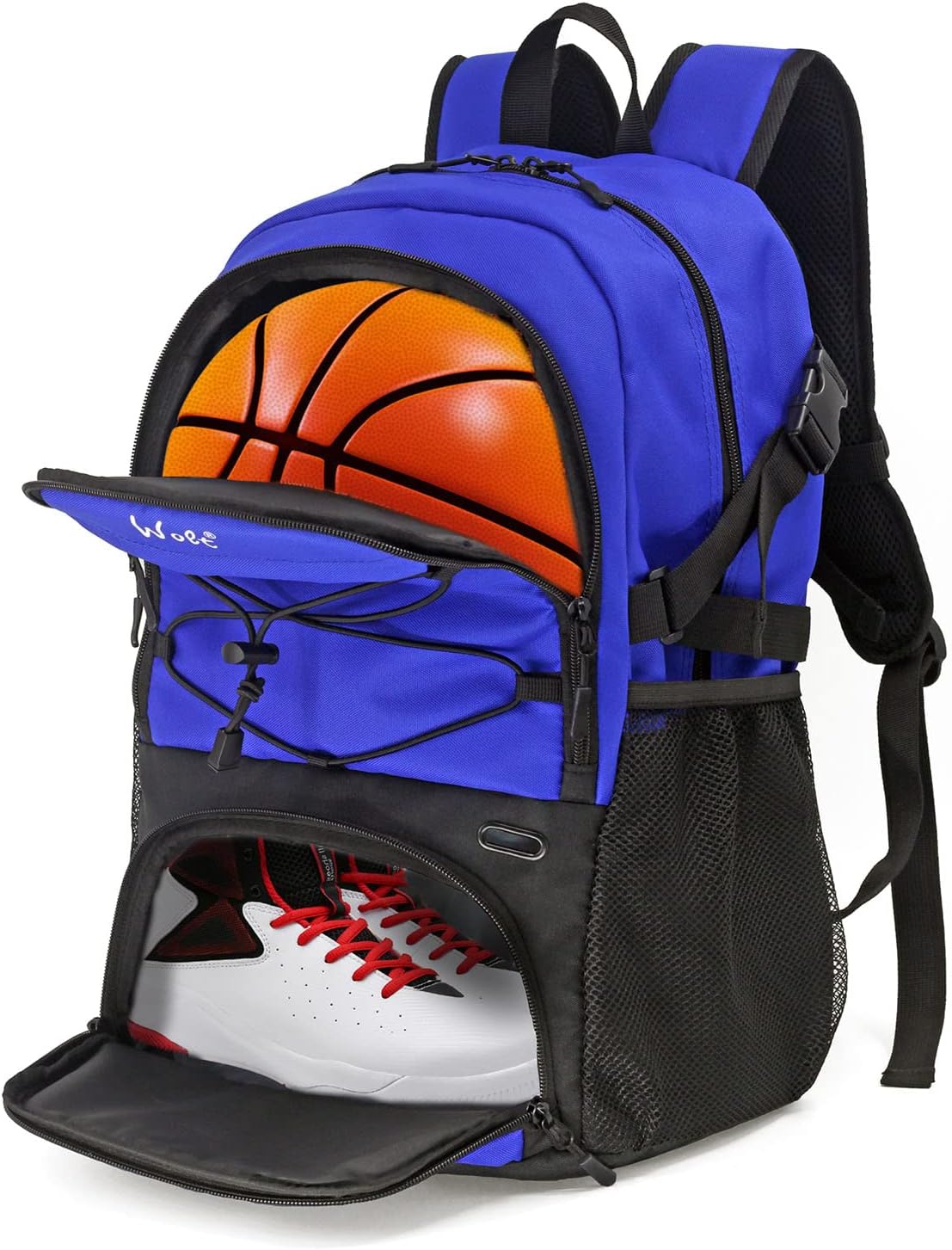 WOLT Basketball Backpack with Separate Ball Holder & Shoes Compartment