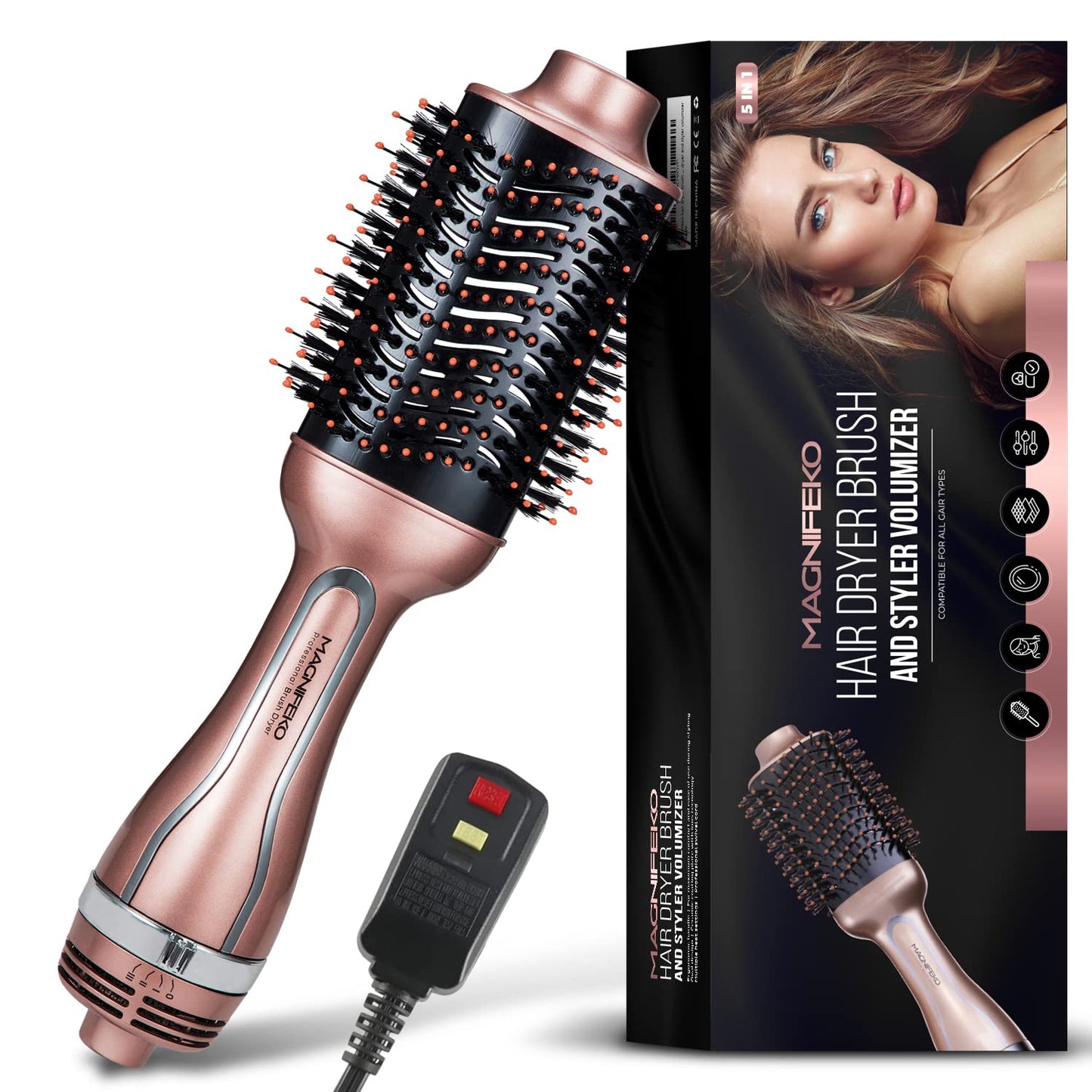 Styling Pro: Rose Gold Hair Dryer Brush