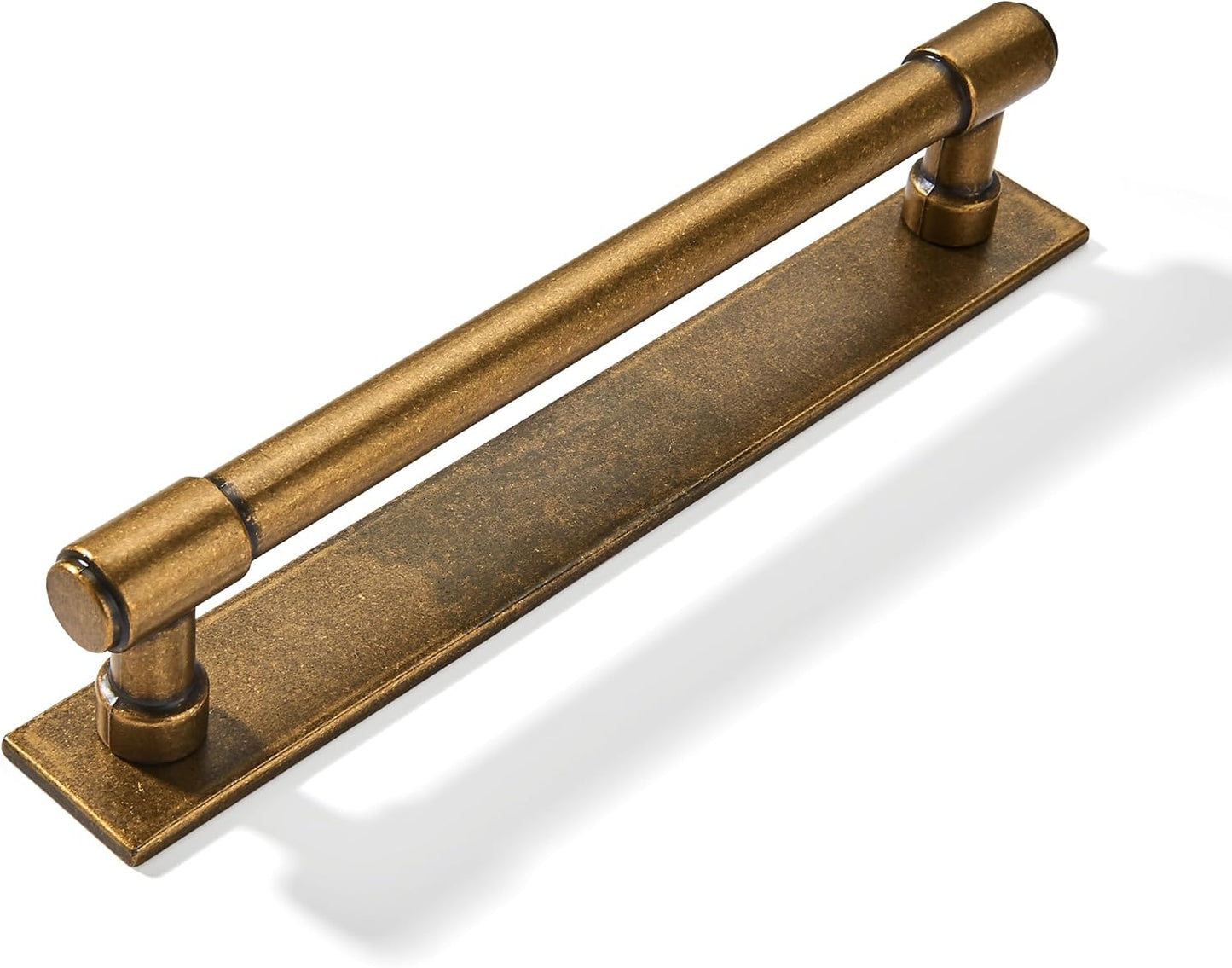 Antique Brass Cabinet Pulls - 5 Pack Vintage Kitchen Hardware