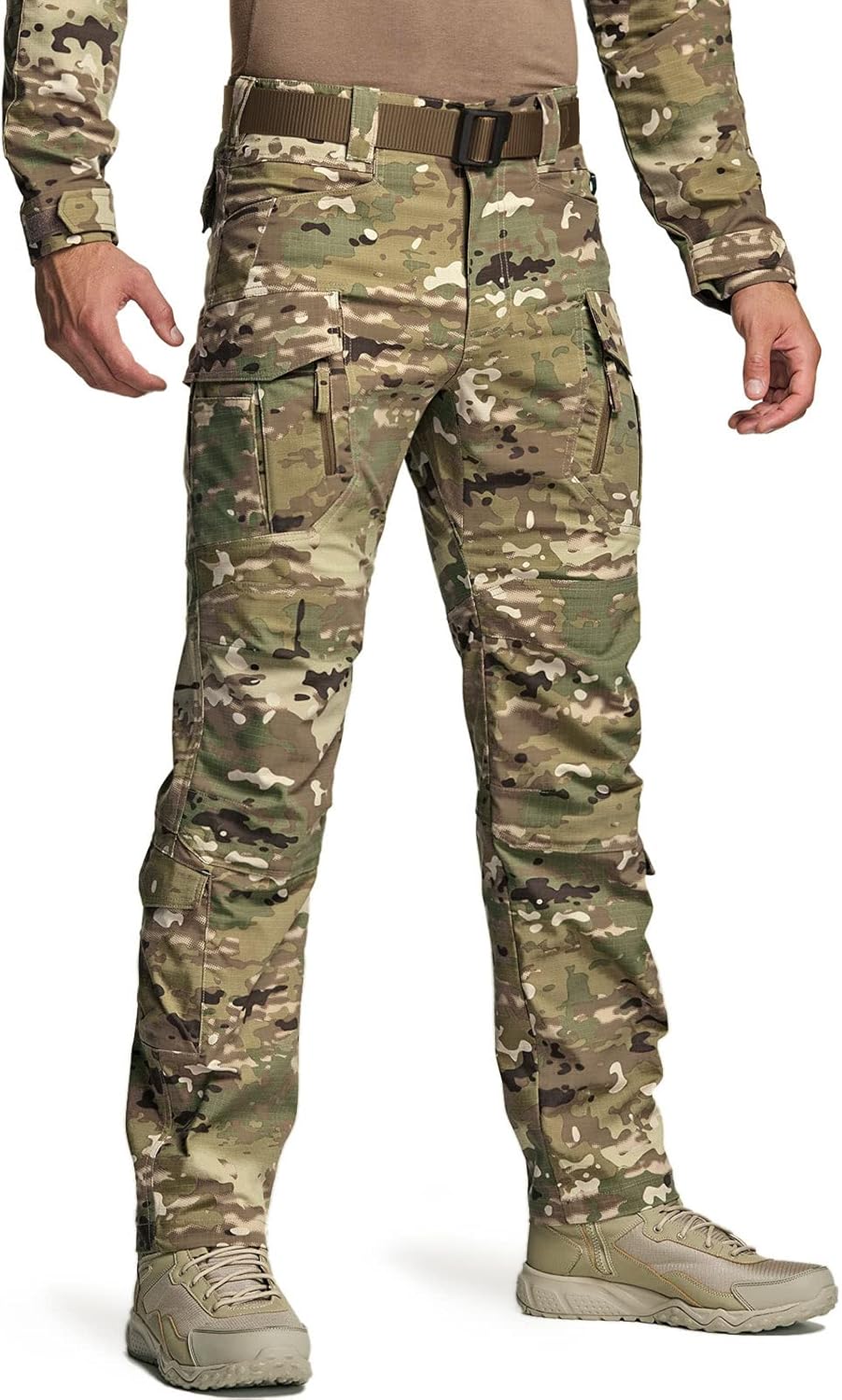 CQR Men's Flex Stretch Tactical Pants for Outdoor Activities